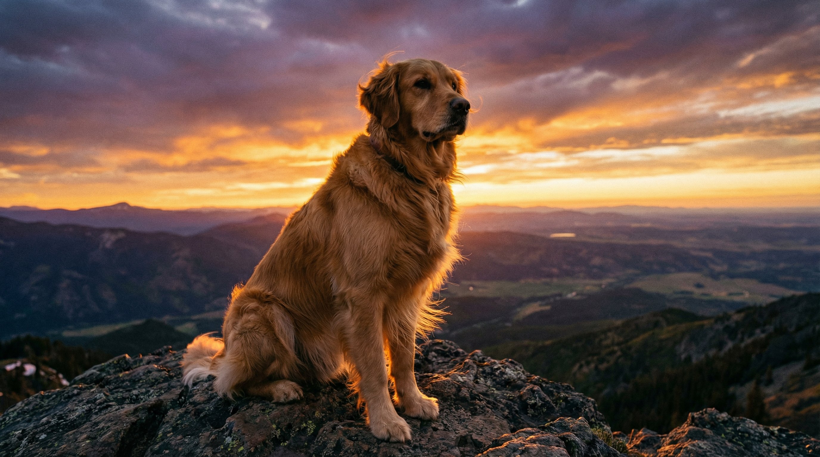 青柠视频金毛山巅日落视频