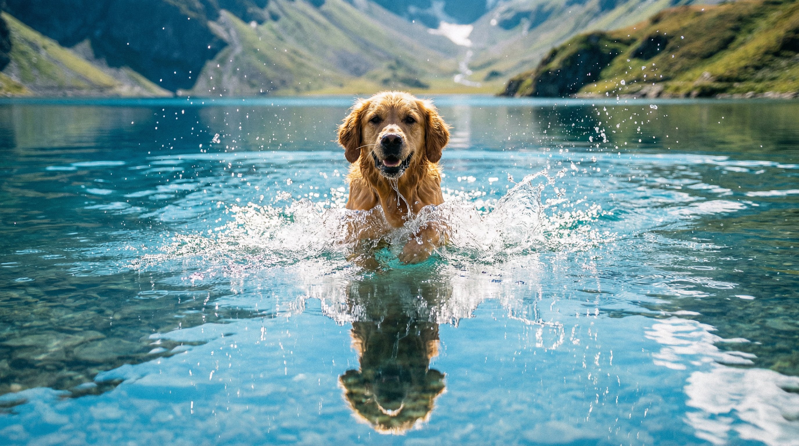 青柠视频金毛游泳视频