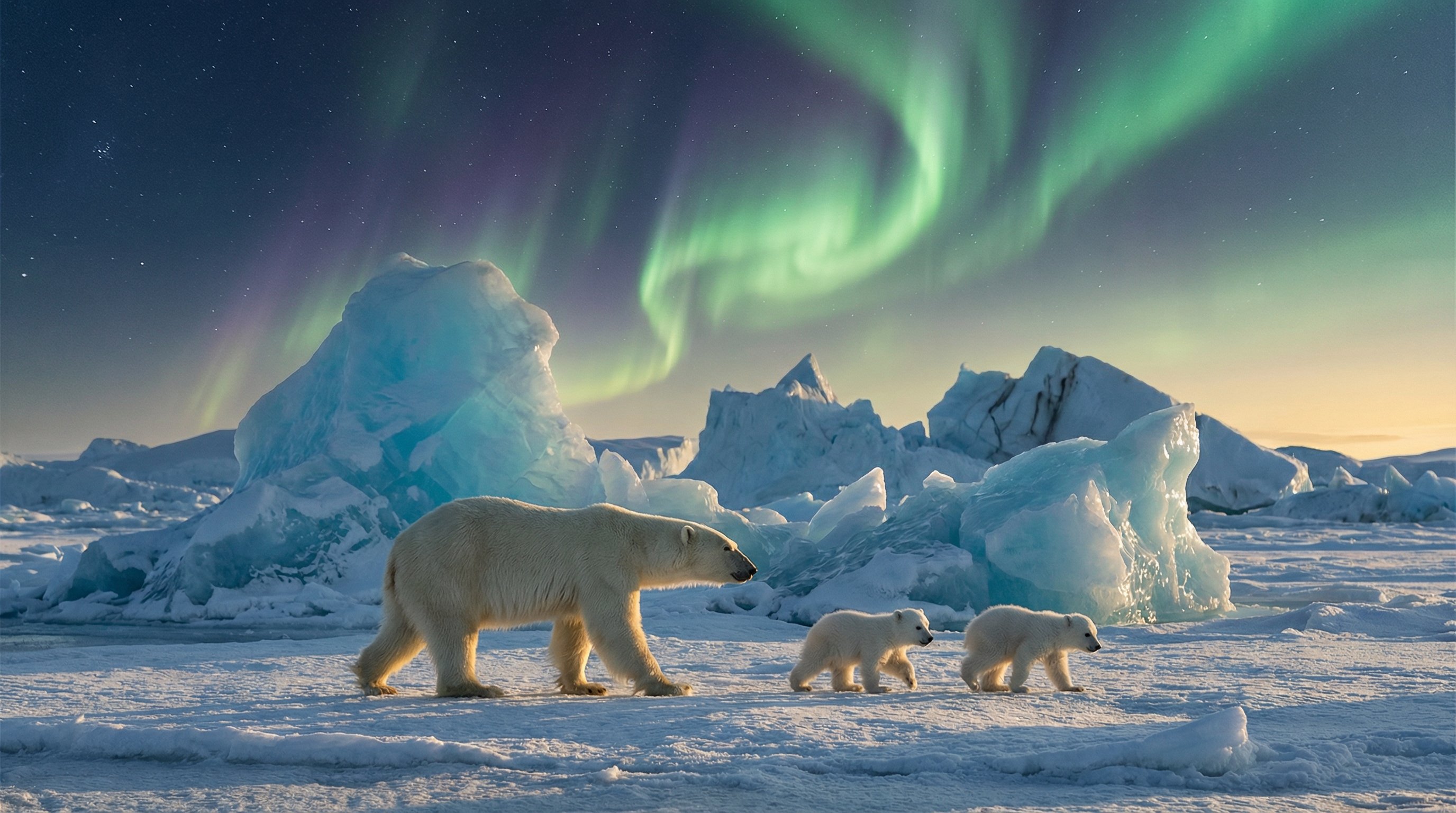 青柠视频北极熊极光视频